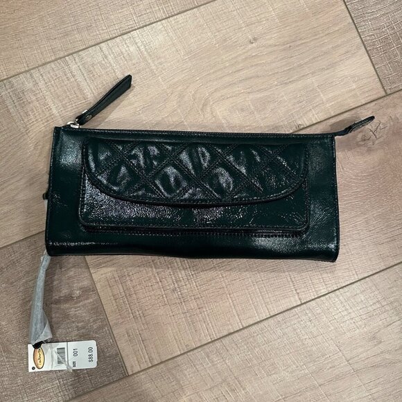 TALBOTS WOMENS NEW GREEN PURSE CLUTCH - Picture 1 of 10